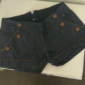 Denim sailor shorts